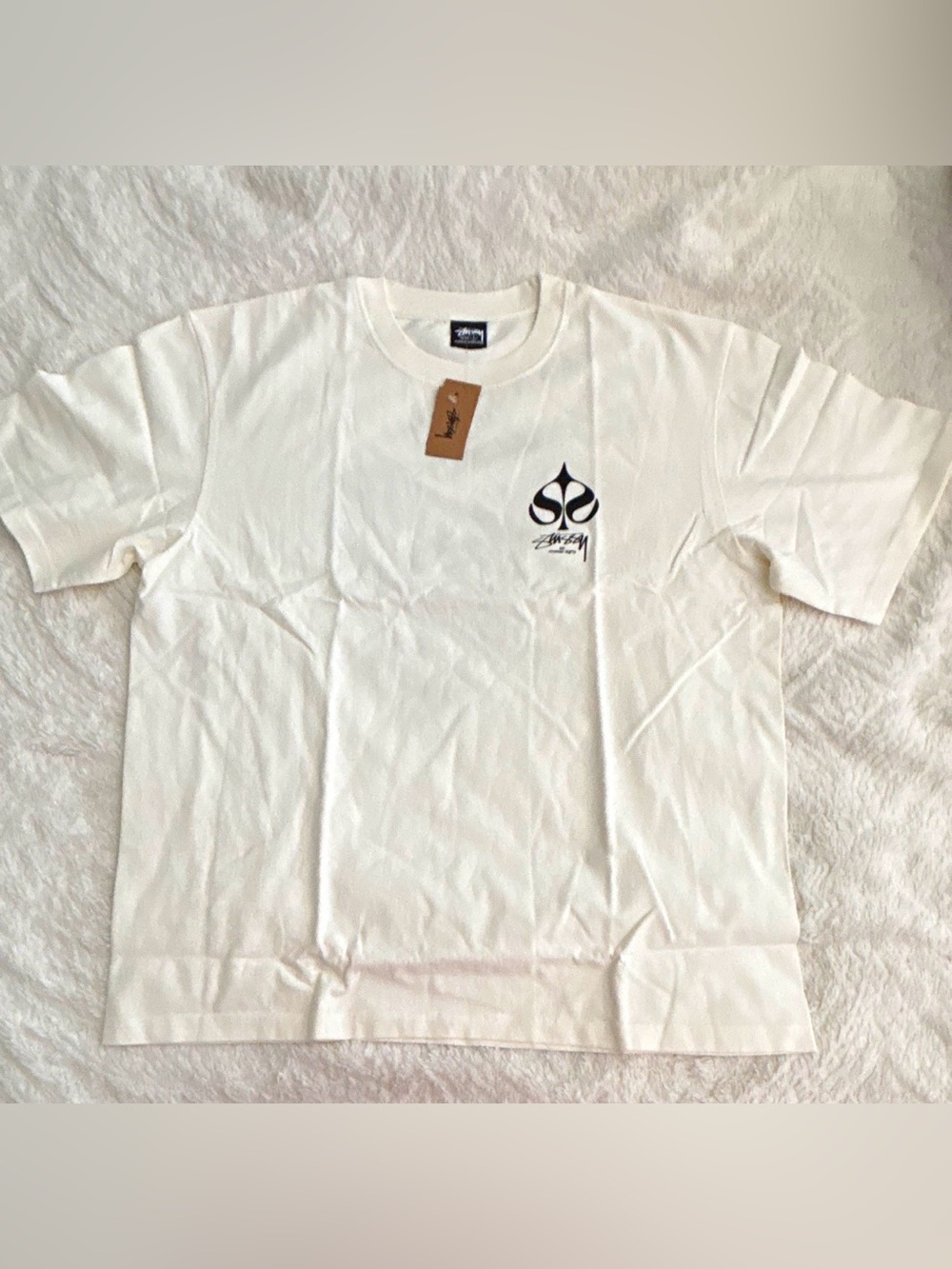 AUTHENTIC Stüssy Spade Logo Tee White Streetwear